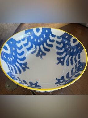 West Elm Folk Pad  7” Bowls Japanese Printed Boho Glazed Patterned Porcelain